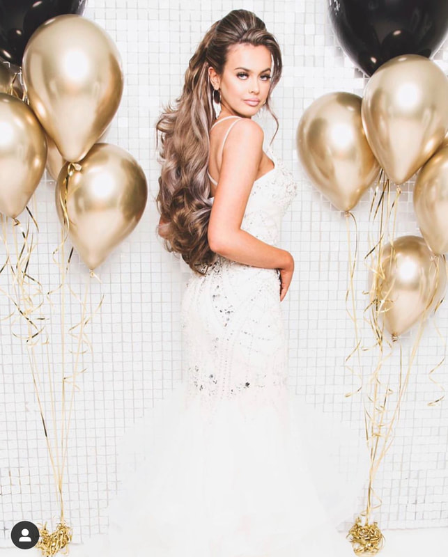 Youtube sensation Summer Teale with our white sequin wall
